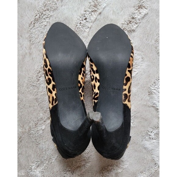 Cole Haan Claremont Calf Hair Ankle Bootie In Ocelot Print Size 7.5 - Picture 7 of 11